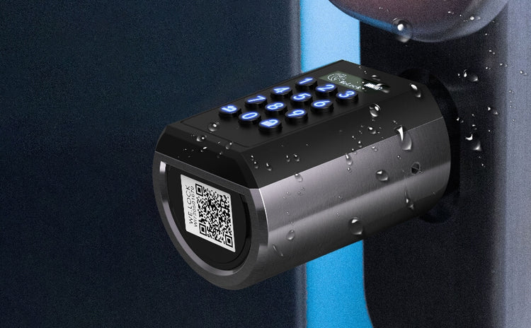 Serratura Smart 5 In 1 Con Tastiera E Bluetooth – Impermeabile, Nera, Installazione Senza Danni, Per Porte Standard